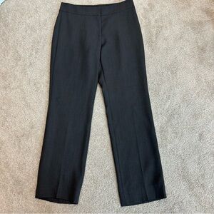 Akris gray brown straight leg trouser dress pants 100% wool 6 professional